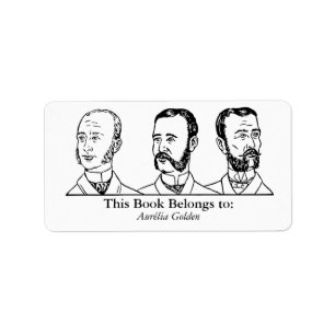 Étiquette Ex Libris - Trois hommes v4