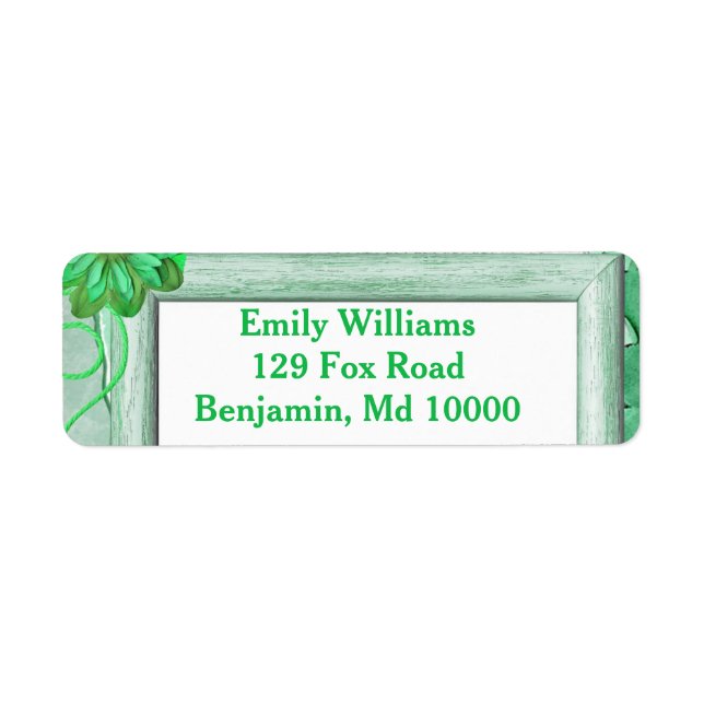 Étiquette Excellent floral vert (Devant)