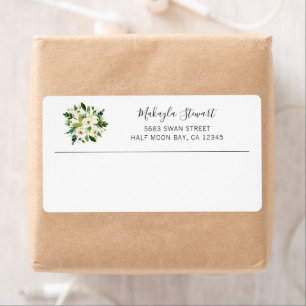 Étiquette Expédition d'entreprise florale élégante