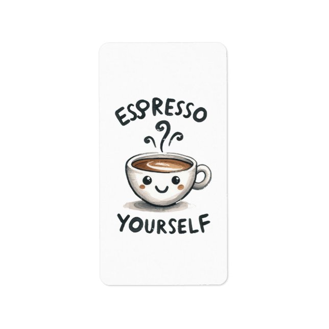 Étiquette Exprimez-vous café (Devant)