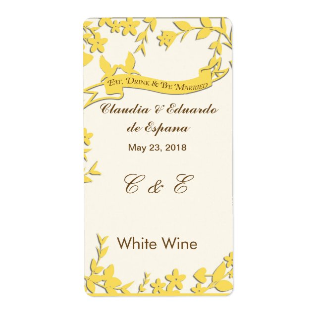 Étiquette Faire-part de mariage de Papel Picado - belles (Devant)