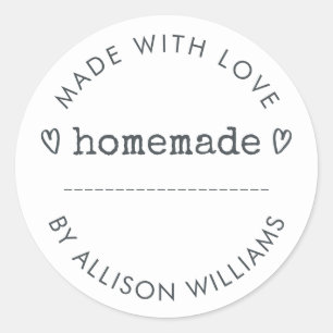 Étiquette Faite Maison Noir Blanc Avec Amour