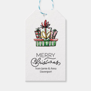 Étiquette faite sur commande de Noël avec des