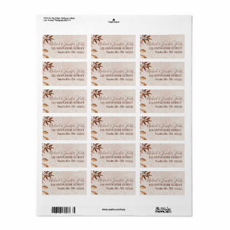 Étiquette Fall Beauty Return Address Label