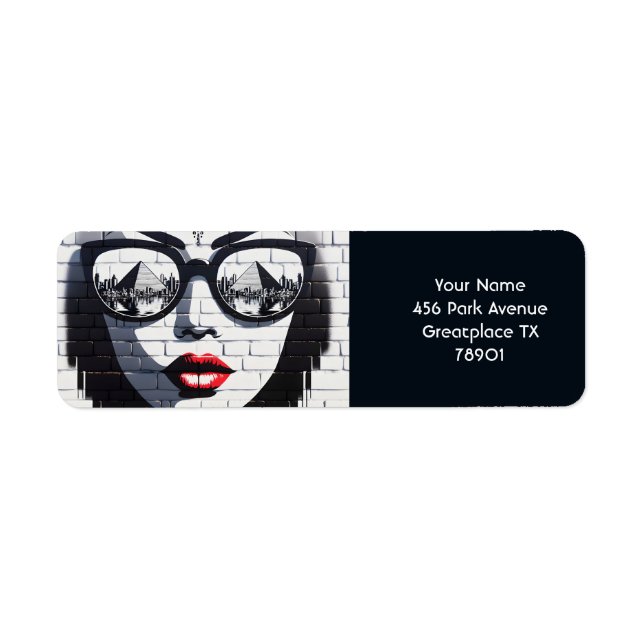 Étiquette Fantasy Cute Face Wall Egypt  (Devant)