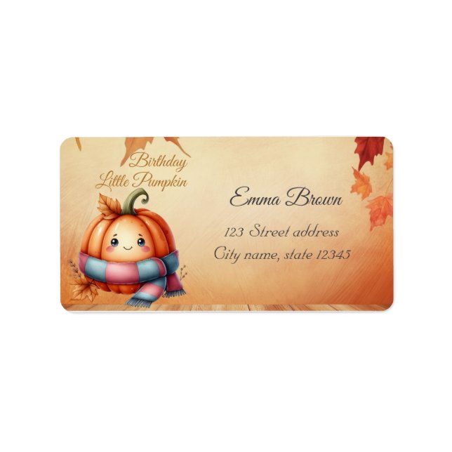 Étiquette Fantôme de chauve lune Hallowen automne (Devant)