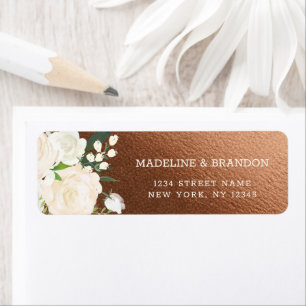 Étiquette Farmhouse Frestic Rustic Mariage Adresse de retour