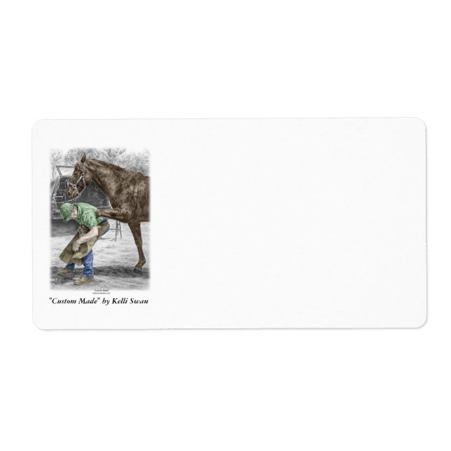 Étiquette Farrier Blacksmith Chaussure Cheval (Devant)