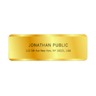 Étiquette Faux Gold Elegant Personnalisé Glamour Modèle Reto