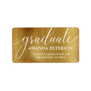 Étiquette Faux Gold Foil Moderne Élégante Typographie Diplôm