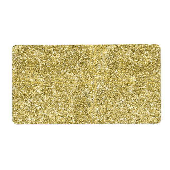 Étiquette Faux Gold Parties scintillant Motif Arrière - plan (Devant)