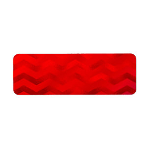 Étiquette Faux Red Burgundy Shiny Foil Texture Chevron