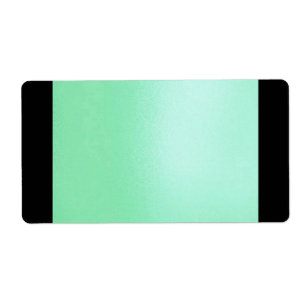 Étiquette Faux Silk Spearmint/Black Solid Lable