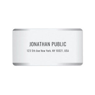 Étiquette Faux Silver Professional Moderne Glamour Modèle