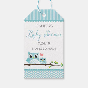 Étiquette Faveur du Baby shower de hibou   Balise 