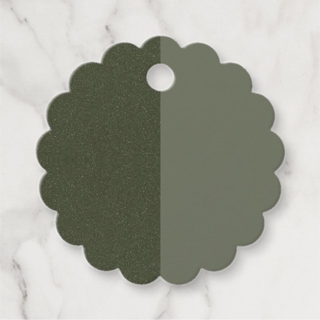 Étiquette Favor Ton sur Ton Vert de mousse – Perso (Devant)