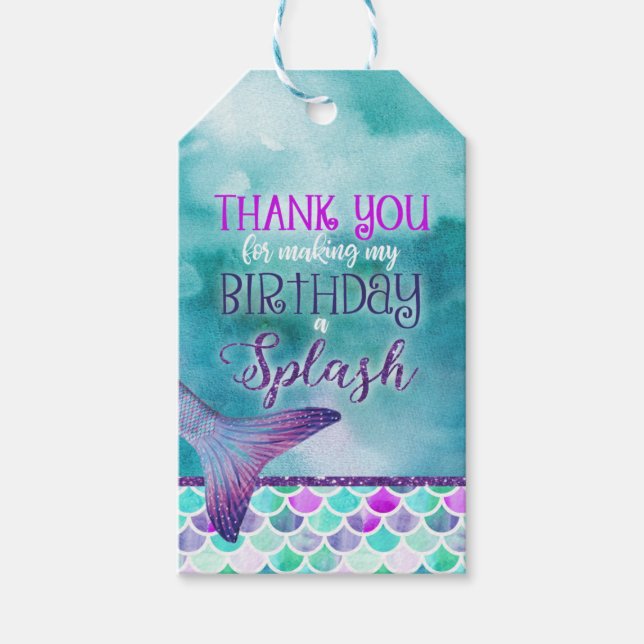 Étiquette Favori d'anniversaire de la sirène (Devant)