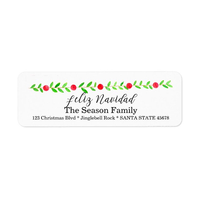 Étiquette Feliz Navidad (Devant)