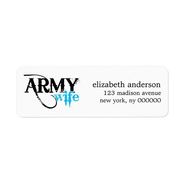 Étiquette Femme de l'armée (Devant)