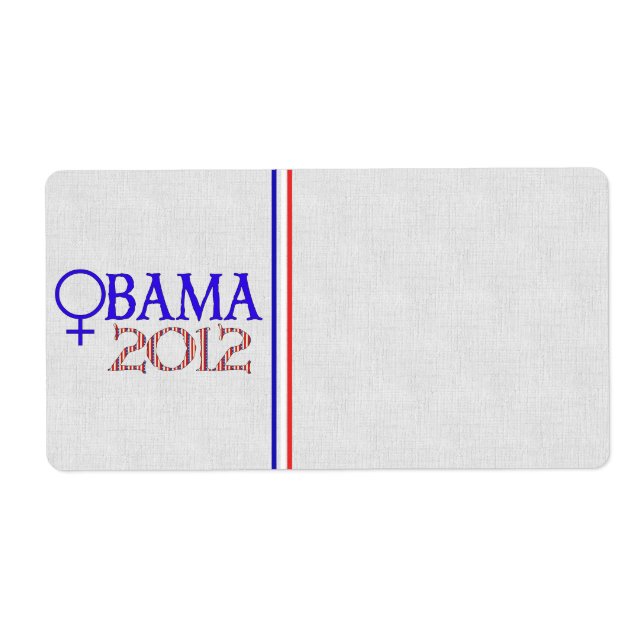 ÉTIQUETTE FEMMES POUR OBAMA (Devant)
