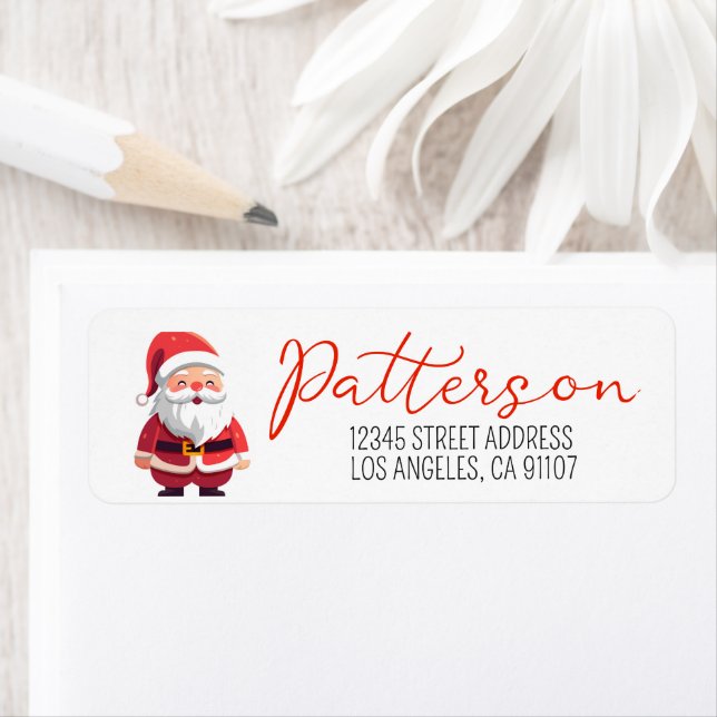 Étiquette Festif Noël Père Noël (En situation)