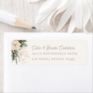 Étiquette Festive Foliage Holiday Adresse de retour