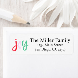 Étiquette Festive return address labels