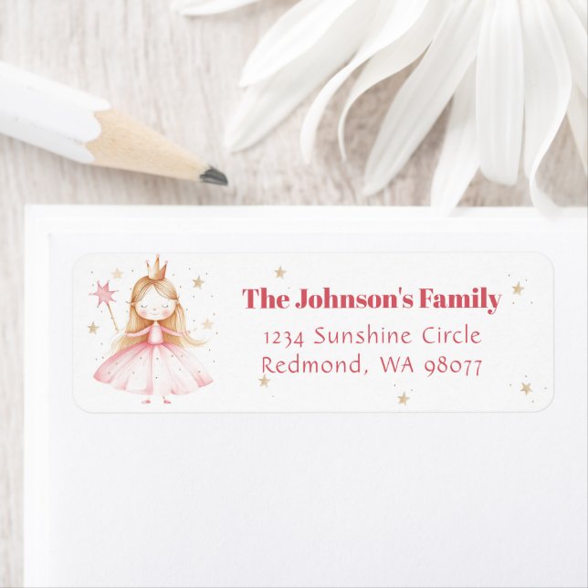 Étiquette Fête d'anniversaire de la petite princesse (En situation)