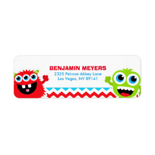 Étiquette Fête d'anniversaire de Monster Bash