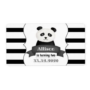 Étiquette Fête d'anniversaire de Panda