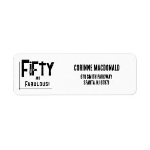 Étiquette Fête d'anniversaire des 50 ans grunge 90's Fifty a