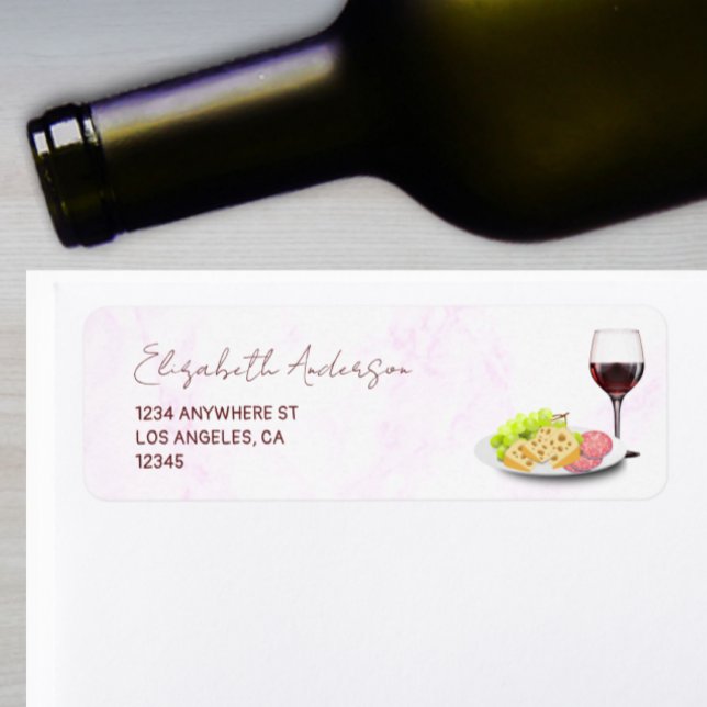 Étiquette Fête de fiançailles autour du vin et du charcuteri (Créateur téléchargé)