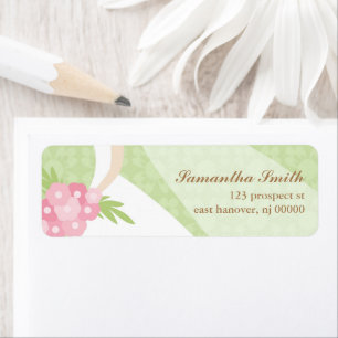 Étiquette Fête de la mariée verte de damassé