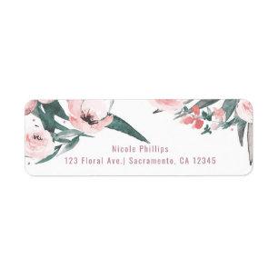 Étiquette Fête de mariage floral tropical rose Aloha d'été