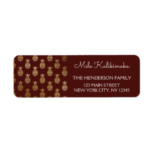 Étiquette Fête de Noël de Mele Kalikimaka