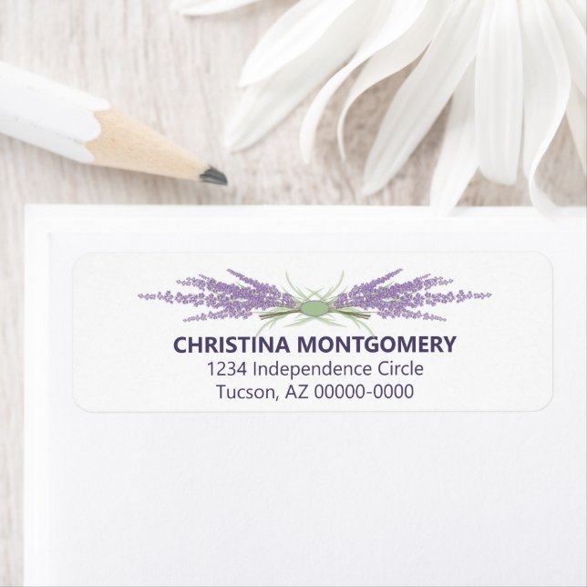 Étiquette Fête des mariées Lavender Flower Herb Unités perso (En situation)