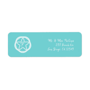 Étiquette Fête des mariées Mariage turquoise White Pearl Sta