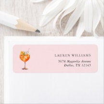 Fête des mariées moderne Blush Pink Aperol Spritz