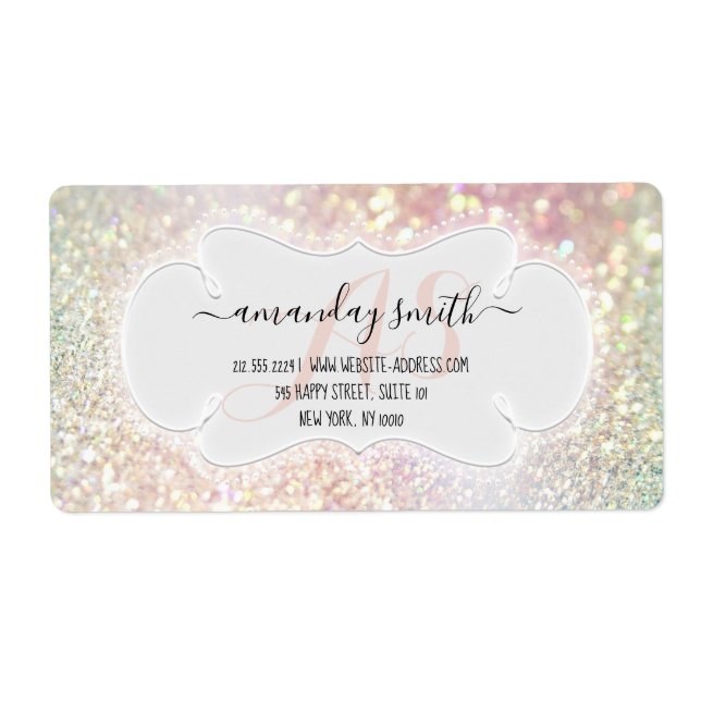 Étiquette Fête des mariées RSVP de mariage personnalisé Holo (Devant)