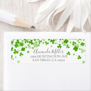 Étiquette Fête des mariées shamrock Adresse de retour Étique