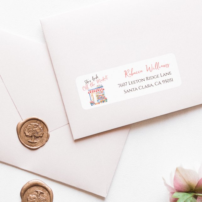 Étiquette Fête des mariées thématique du marché agricole (Créateur téléchargé)