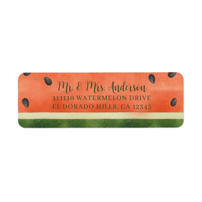 Étiquette Fête d'été à la pastèque de toutes les façons (Devant)