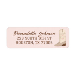 Étiquette Fête Rose de Nashville en Bottes de Cowgirl Enterr