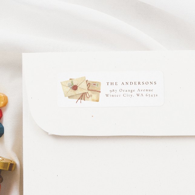 Étiquette Fêtes de Noël à la main Mignonne Nom de famille (Créateur téléchargé)