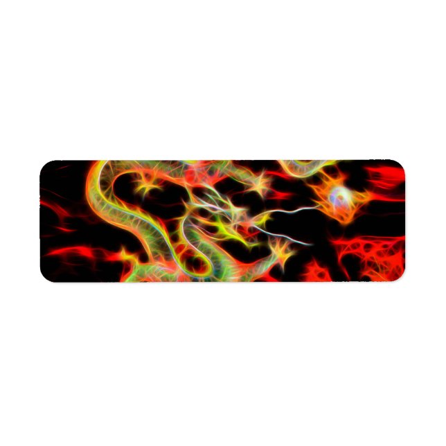 Étiquette Feu de dragon sur Lucky Energy (Devant)