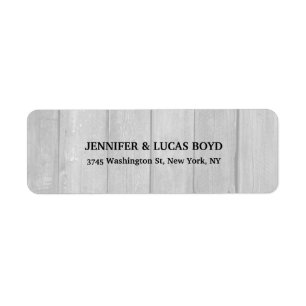 Étiquette Feuille classique en bois gris style rétro unique