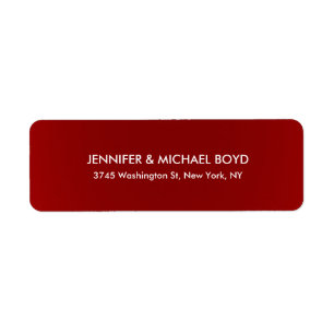 Étiquette Feuille de style moderne et unique en rouge brun