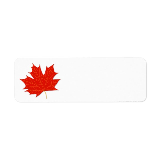 Étiquette Feuille d'érable rouge (Devant)