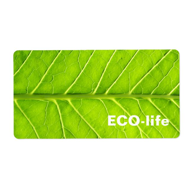 Étiquette Feuille verte (Devant)