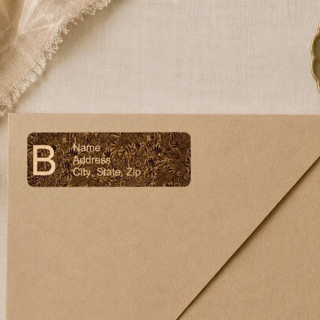 Étiquette Feuilles brunes (Créateur téléchargé)